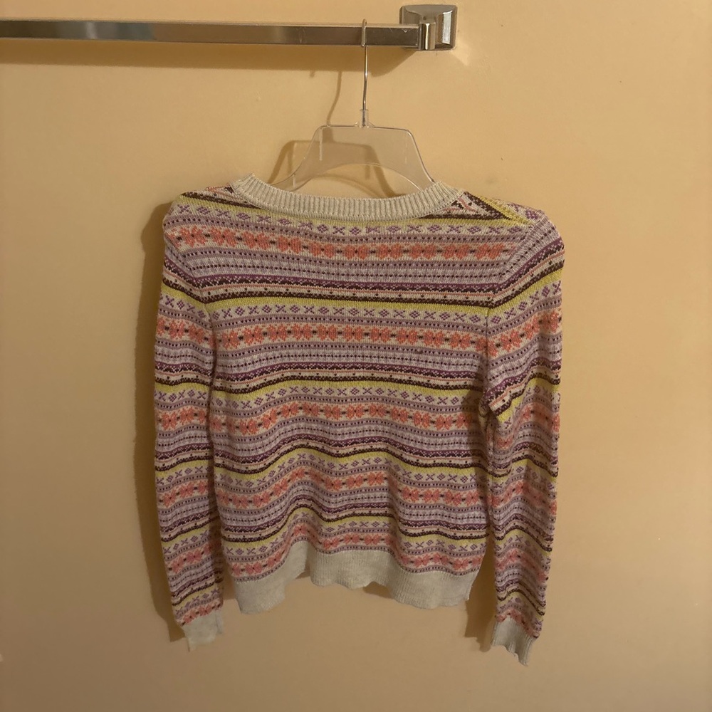 Boden cream multicolor fair isle wool cashmere blend sweater - Picture 4 of 5